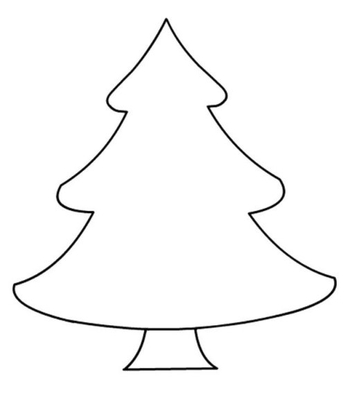 Елочка раскраска для малышей