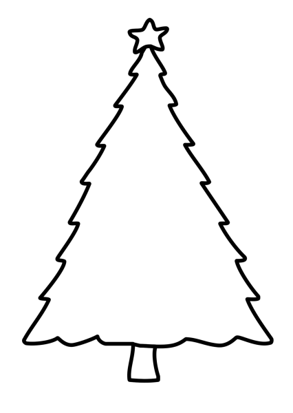 Елка раскраска для детей