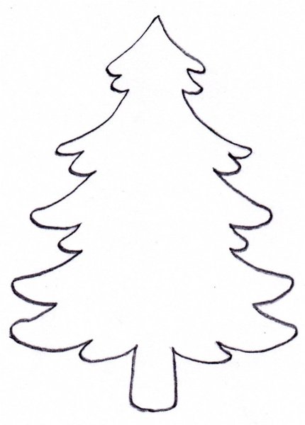 Елочка раскраска для детей