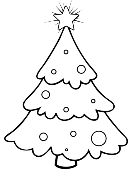 Елка раскраска