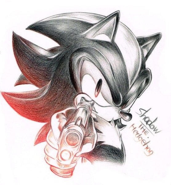 Раскраска Шедоу из Соника