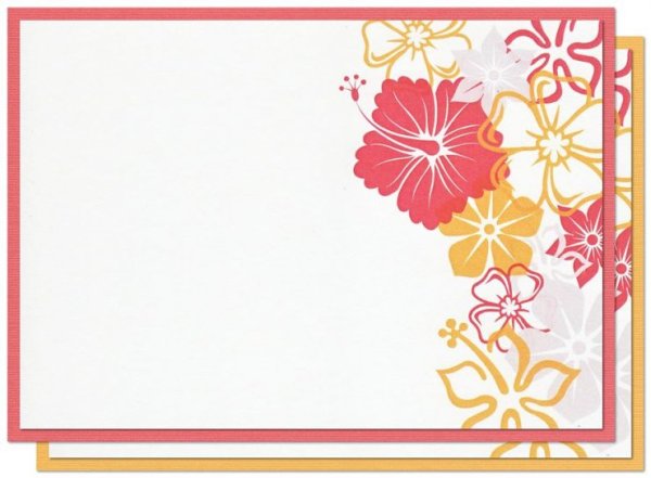 Открытка на белом фоне