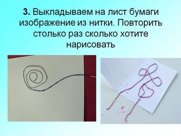 Выкладывание рисунков из ниток