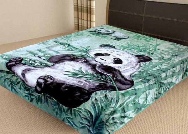 Плед велсофт Панда