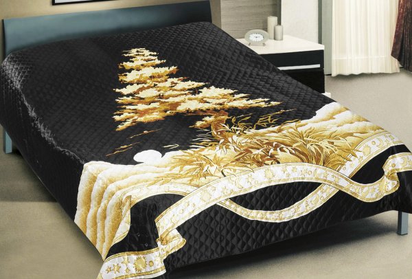 Плед на кровать японский стиль