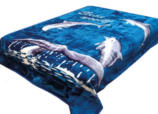 Плед 200х240 голубой