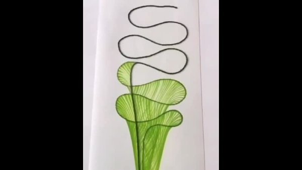 Рисование нитками и красками