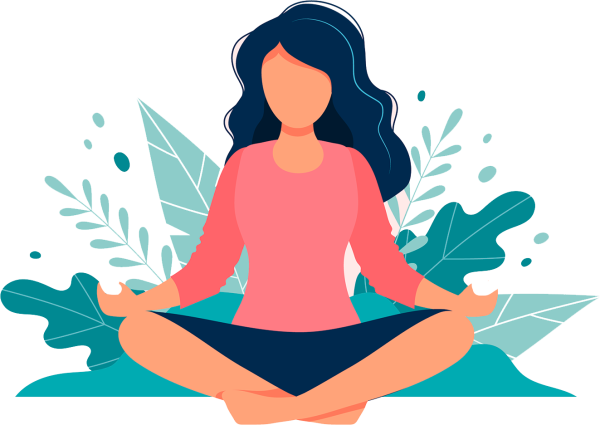 Медитация на белом фоне