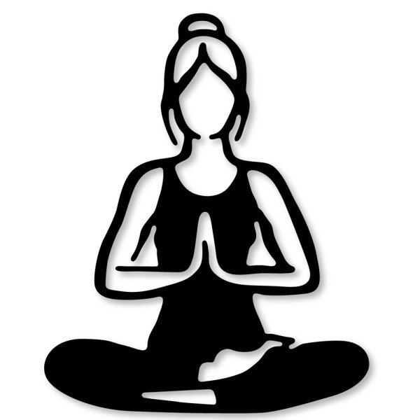 Силуэт человека в позе лотоса