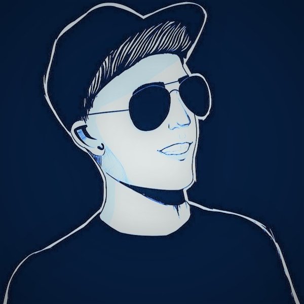 Нарисованный парень в очках