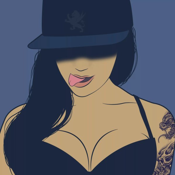 Девушка в кепке рисунок