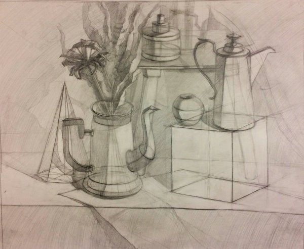 Конструктивное построение натюрморта