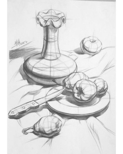 Академический линейно конструктивный натюрморт