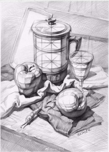 Линейно-конструктивное построение натюрморта