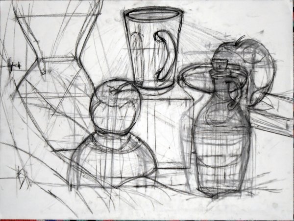Линейный набросок натюрморта