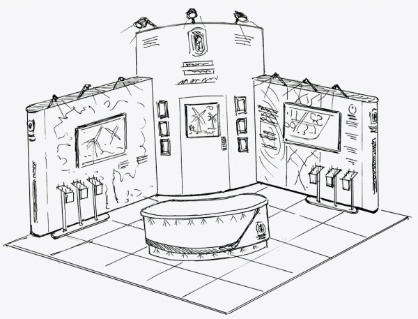 Выставочный стенд рисунок