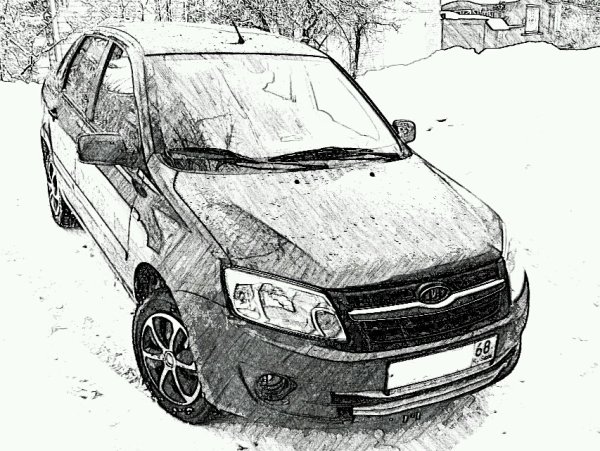 Лада Гранта лифтбек раскраска