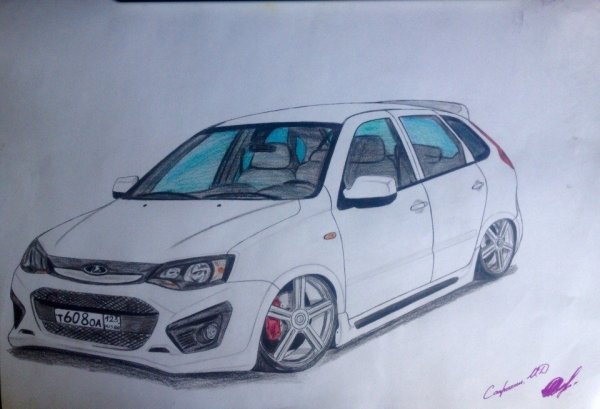 Lada Kalina 1 седан рисунок