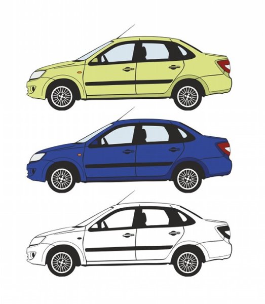 Лада Гранта сбоку