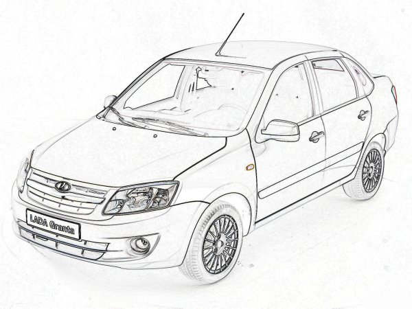 Раскраска Лада Гранта 2190