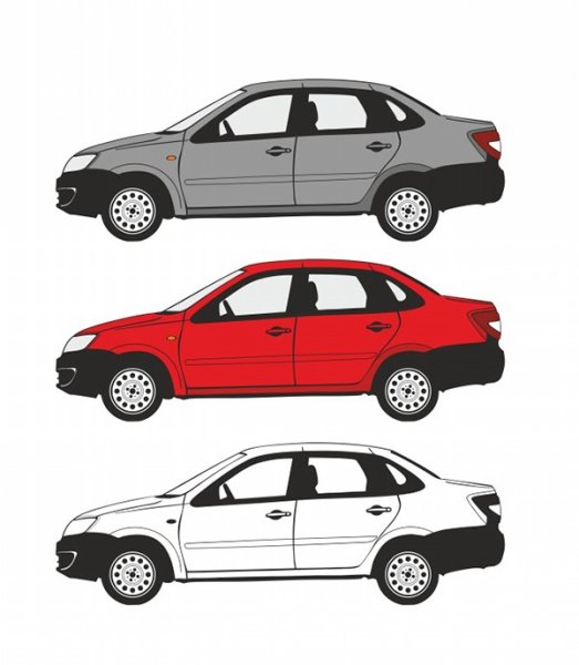 Lada Kalina 1 седан рисунок