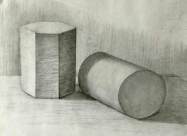 Геометрические фигуры карандашом