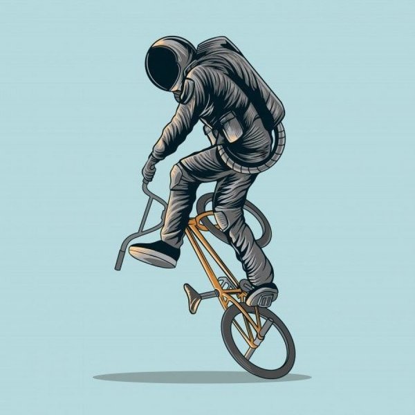 Космонавт на BMX