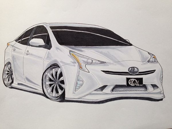 Тойота Приус скетчи