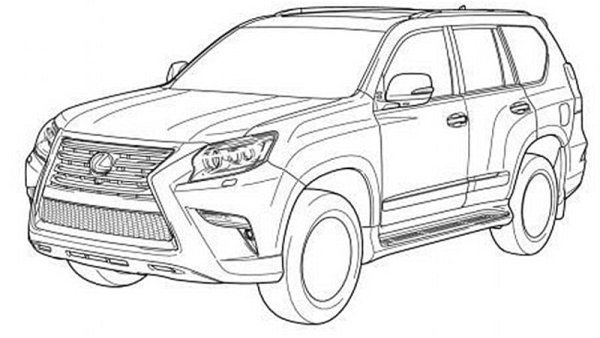 Раскраска Лексус gx460