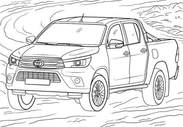 Тойота Клюгер раскраска