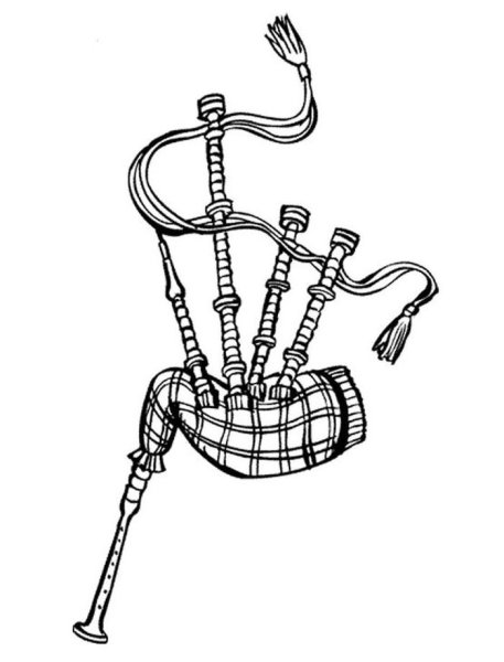 Волынка раскраска