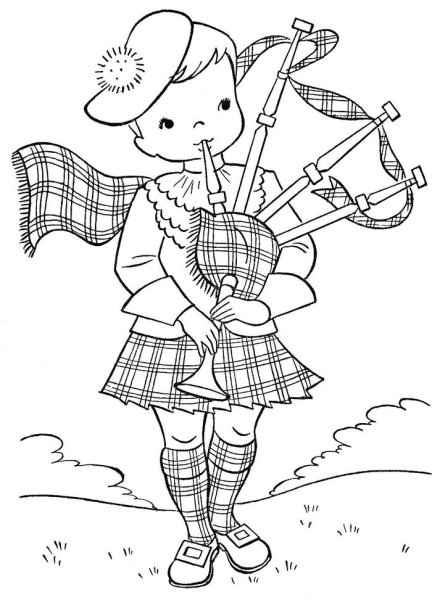 Волынка раскраска