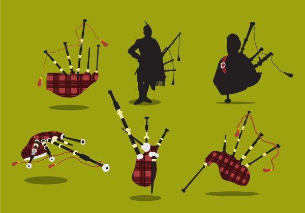 Векторная иллюстрация волынка