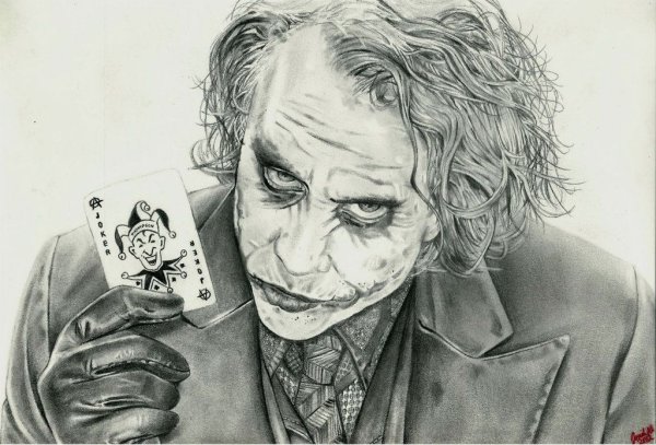 Джокер хит Леджер эскиз