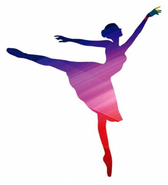 Цветные силуэты танцоров