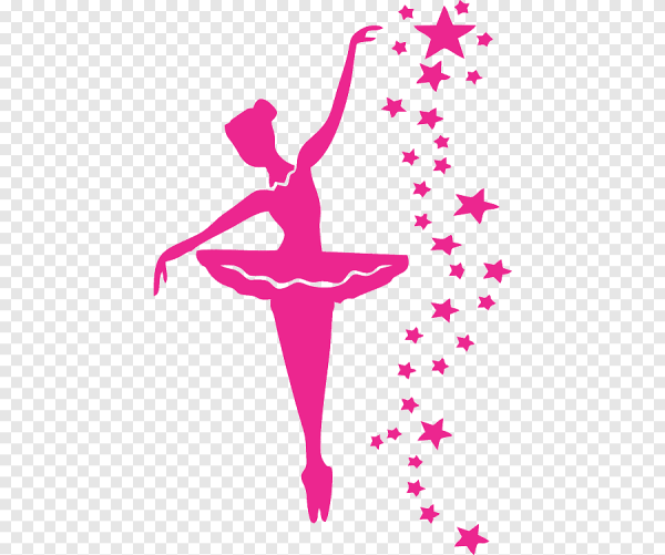 Силуэт балерины на прозрачном фоне
