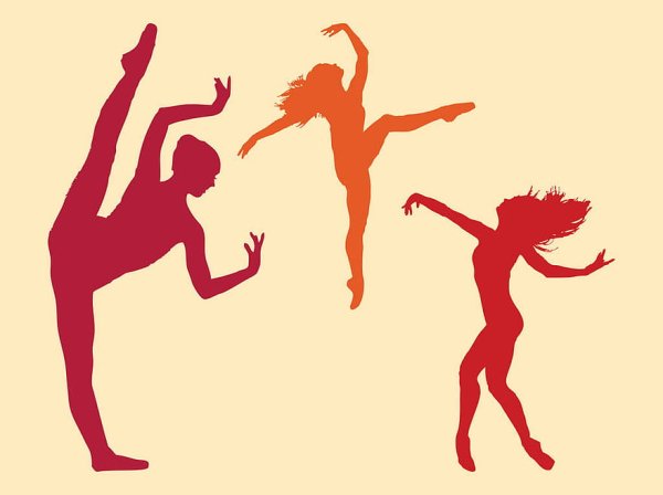 Эстрадный танец силуэт