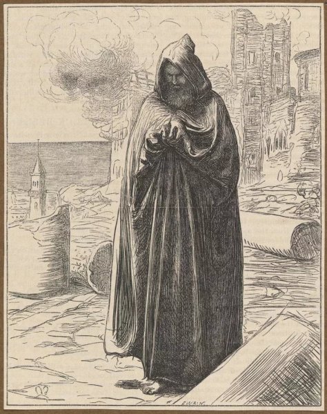 Буддийский монах вектор