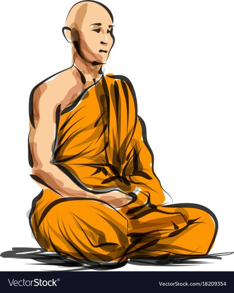 Буддистский монах живопись