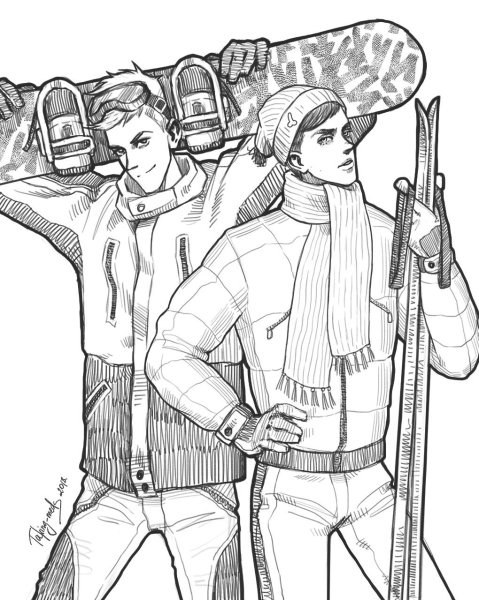 Арсений Попов и Антон Шастун рисунки