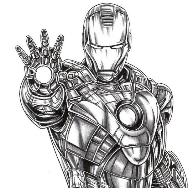 Железный человек раскраска