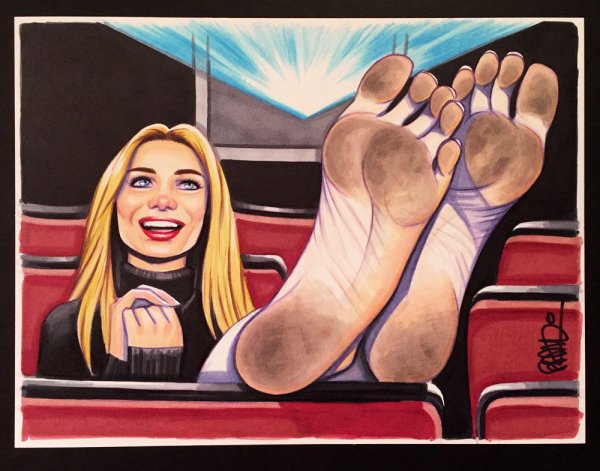 Margot Robbie feet однажды в Голливуде