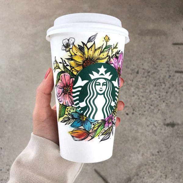 Скетчинг стаканчик Старбакс