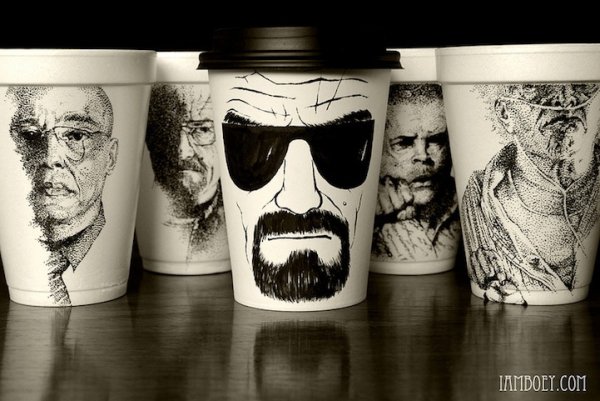 Разрисованные стаканчики