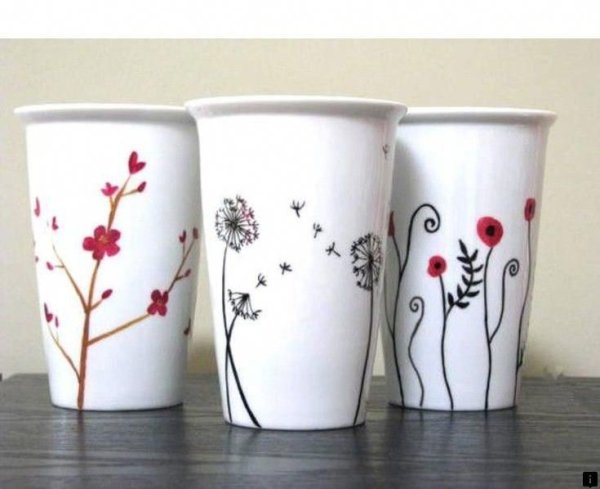 Роспись стаканчиков для кофе