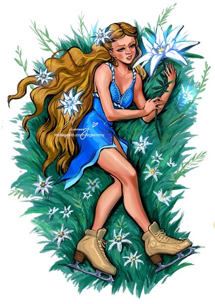 Александра Трусова рисунок