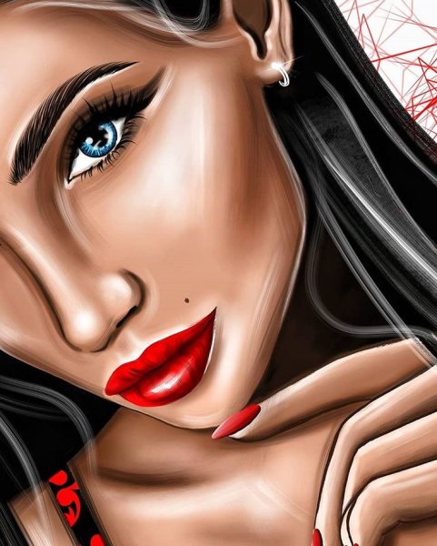 Девушка с макияжем арт