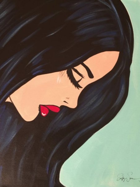 Поп арт брюнетка девочка