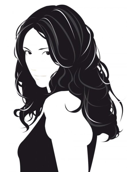 Брюнетка рисунок