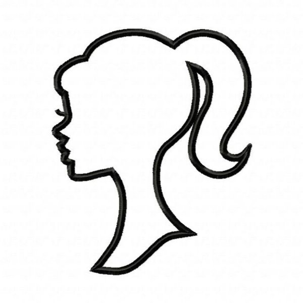 Силуэт женской головы